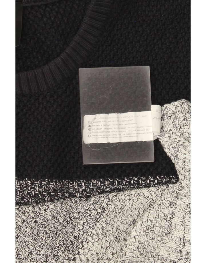 Richmond Herre rund hals sweater stor flerfarvet stribet bomuld