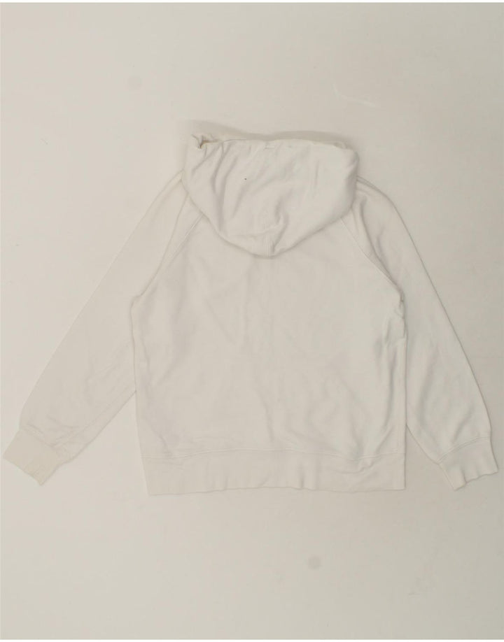 LEVI'S Womens Graphic Hoodie Jumper UK 14 Medium White Cotton Vintage Levi's and Second-Hand Levi's from Messina Hembry 