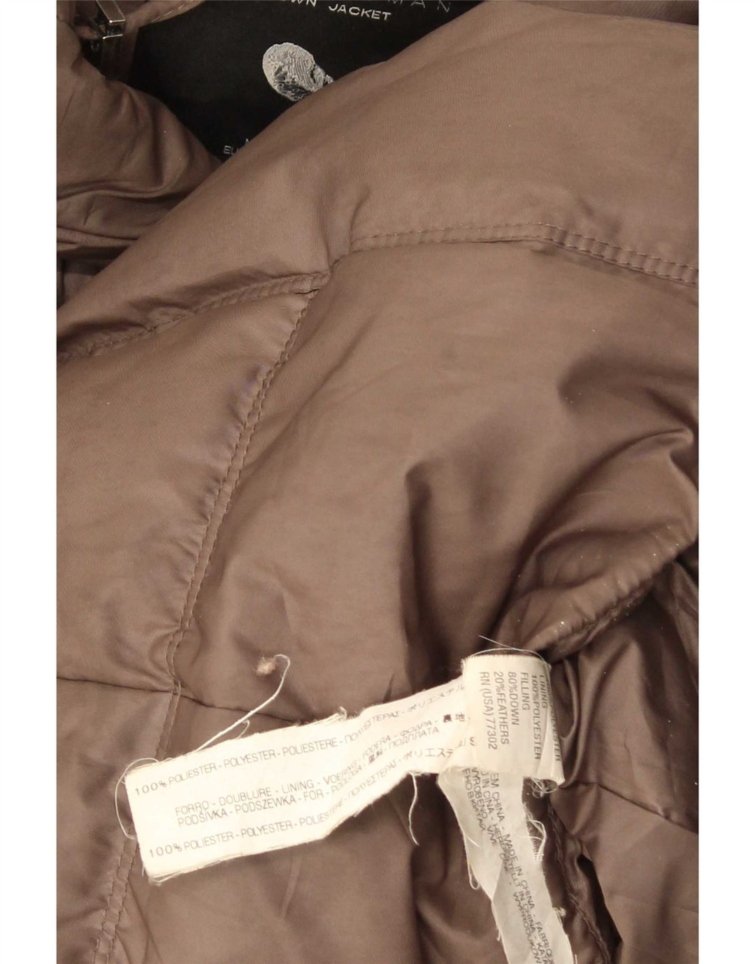 Zara polstret jakke til kvinder UK 8 Lille brun polyester