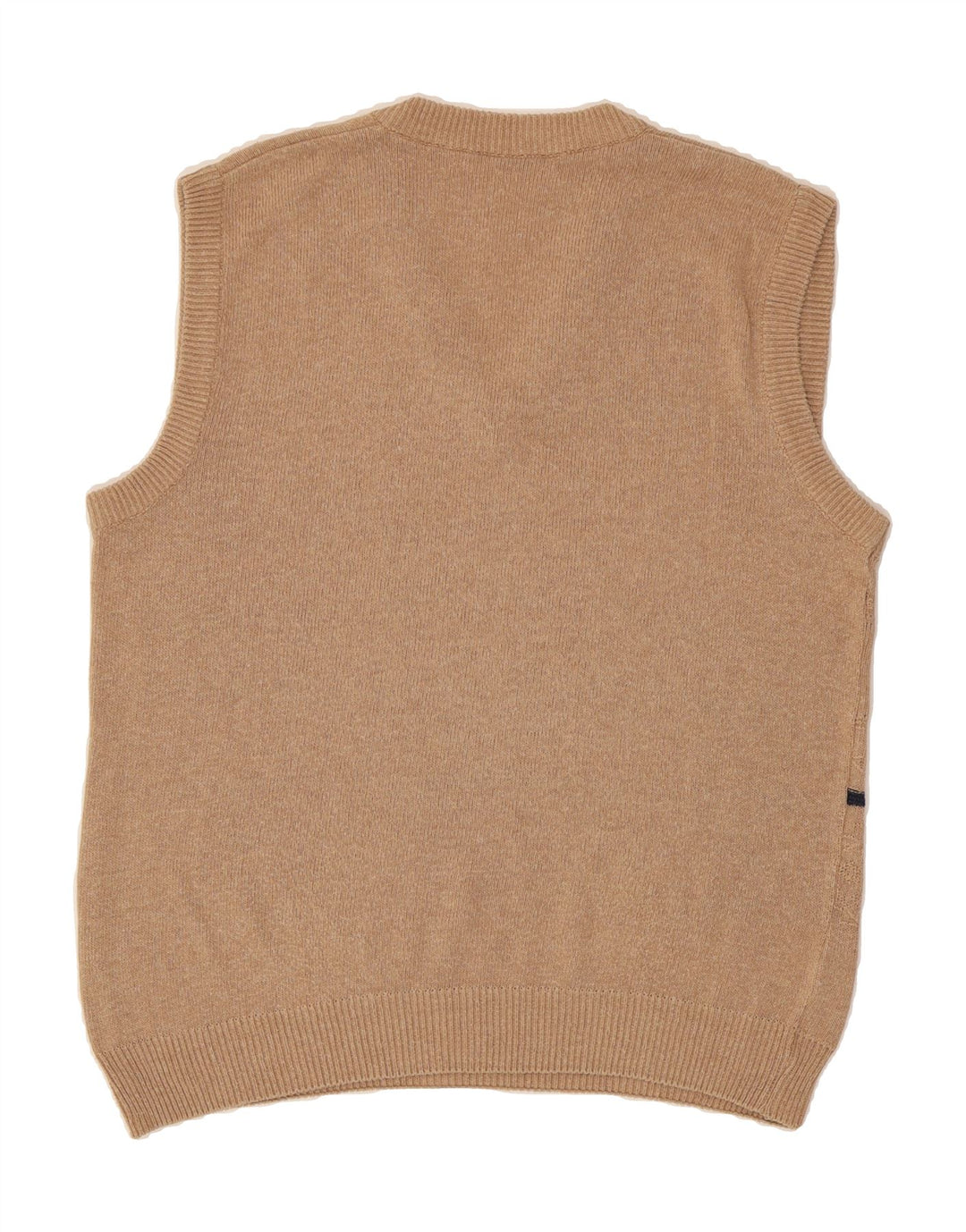 CASSAN Mens Vest Tank Top Medium Beige Striped Vintage Cassan and Second-Hand Cassan from Messina Hembry 