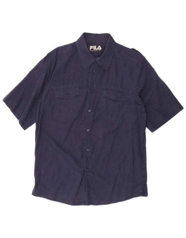Fila Herre Military Kortærmet Shirt Medium Navy Blue