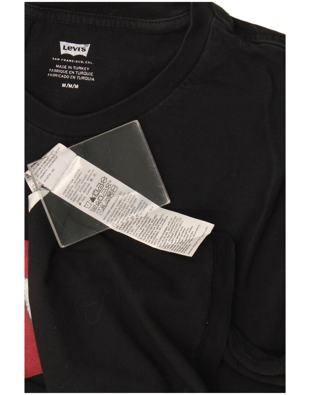 Levi's Herre grafisk T-shirt top mellem sort bomuld