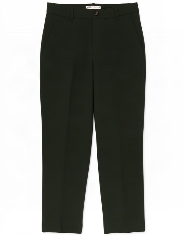 Zara Slim Suit Bukser Large W30 L28 Grøn polyester