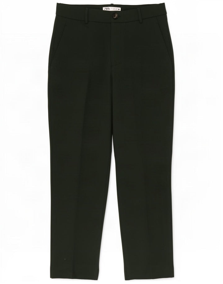 Zara Slim Suit Bukser Large W30 L28 Grøn polyester
