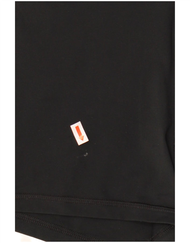 Nike Dame Dri Fit grafiske sportsshorts UK 12 Medium Sort Polyester