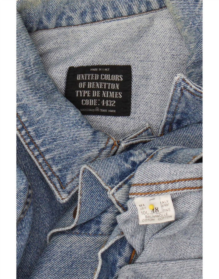 Benetton Herre denimjakke IT 48 Medium Blå Bomuld