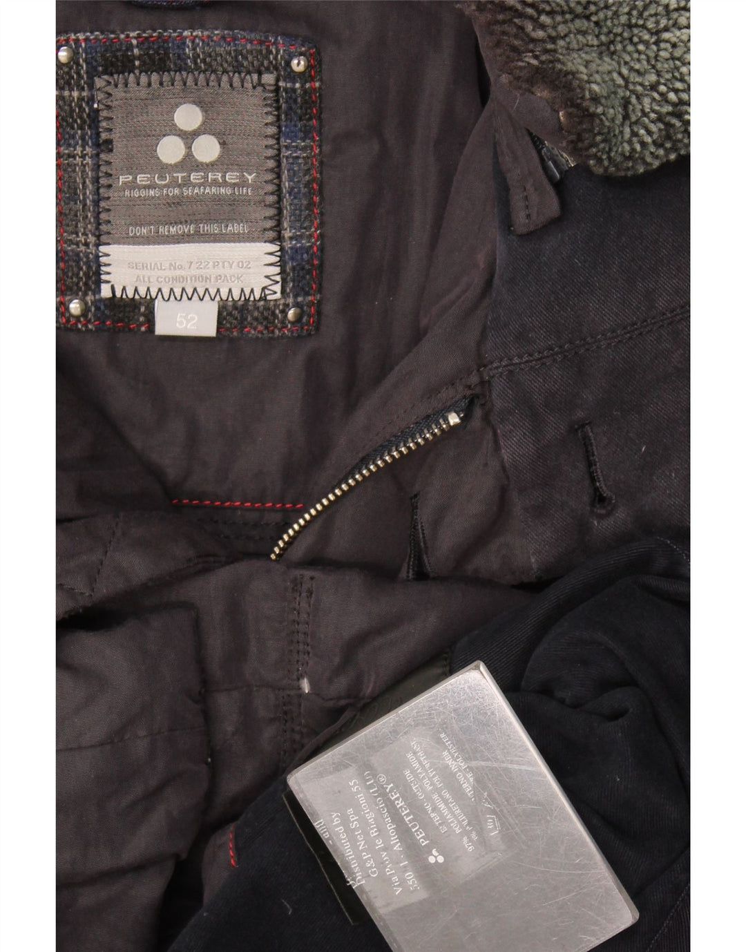 PEUTEREY Polstret herrejakke IT 52 XL Navyblå bomuld