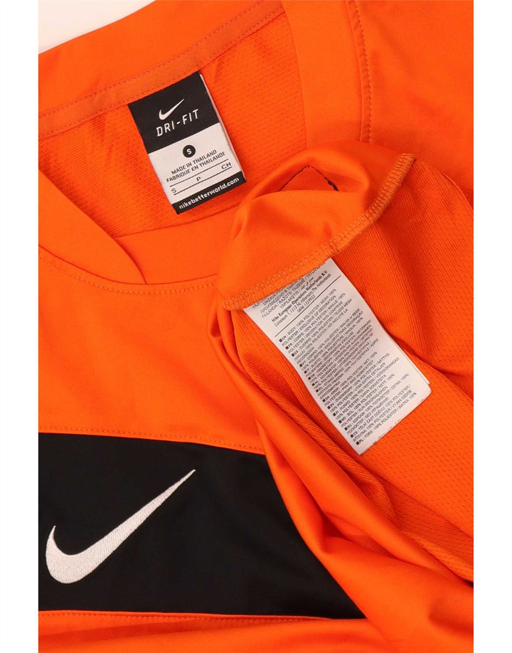 Nike Herre Dri Fit grafisk T-shirt Top Lille orange Colourblock Polyester