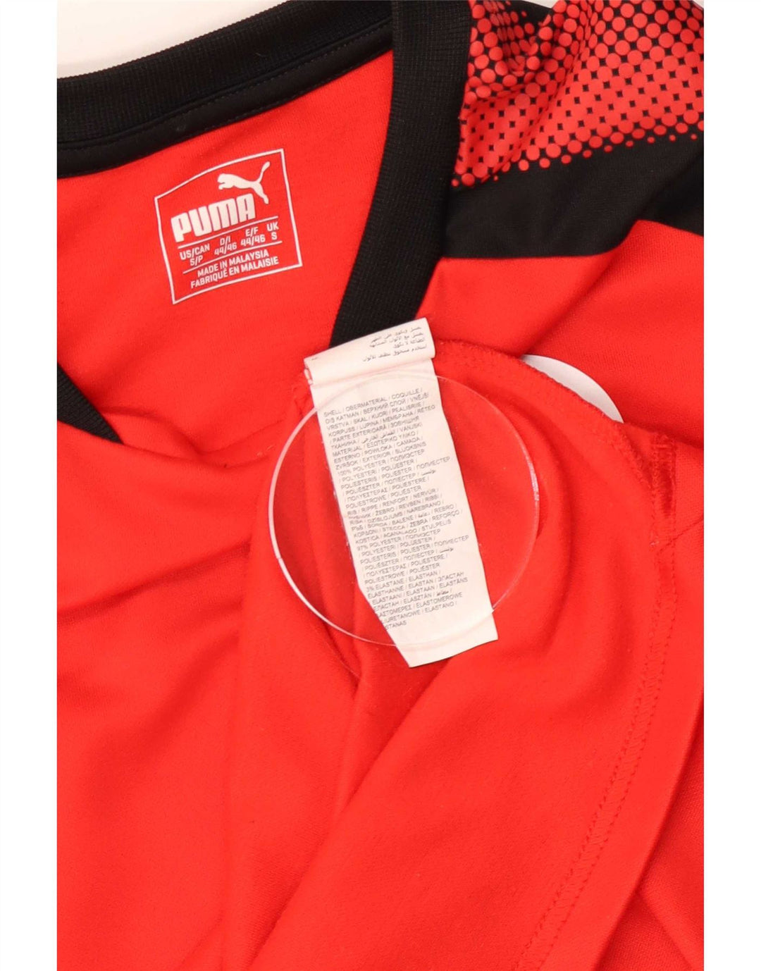 Puma Herre Grafisk Top Langærmet Lille Rød Colourblock Polyester