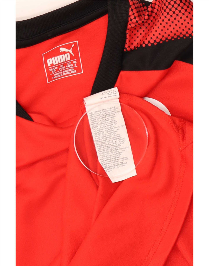 Puma Herre Grafisk Top Langærmet Lille Rød Colourblock Polyester