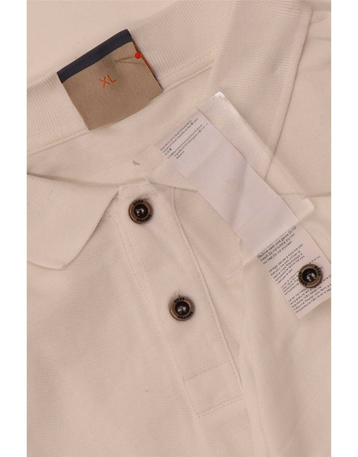 Hugo Boss herre poloshirt XL hvid bomuld