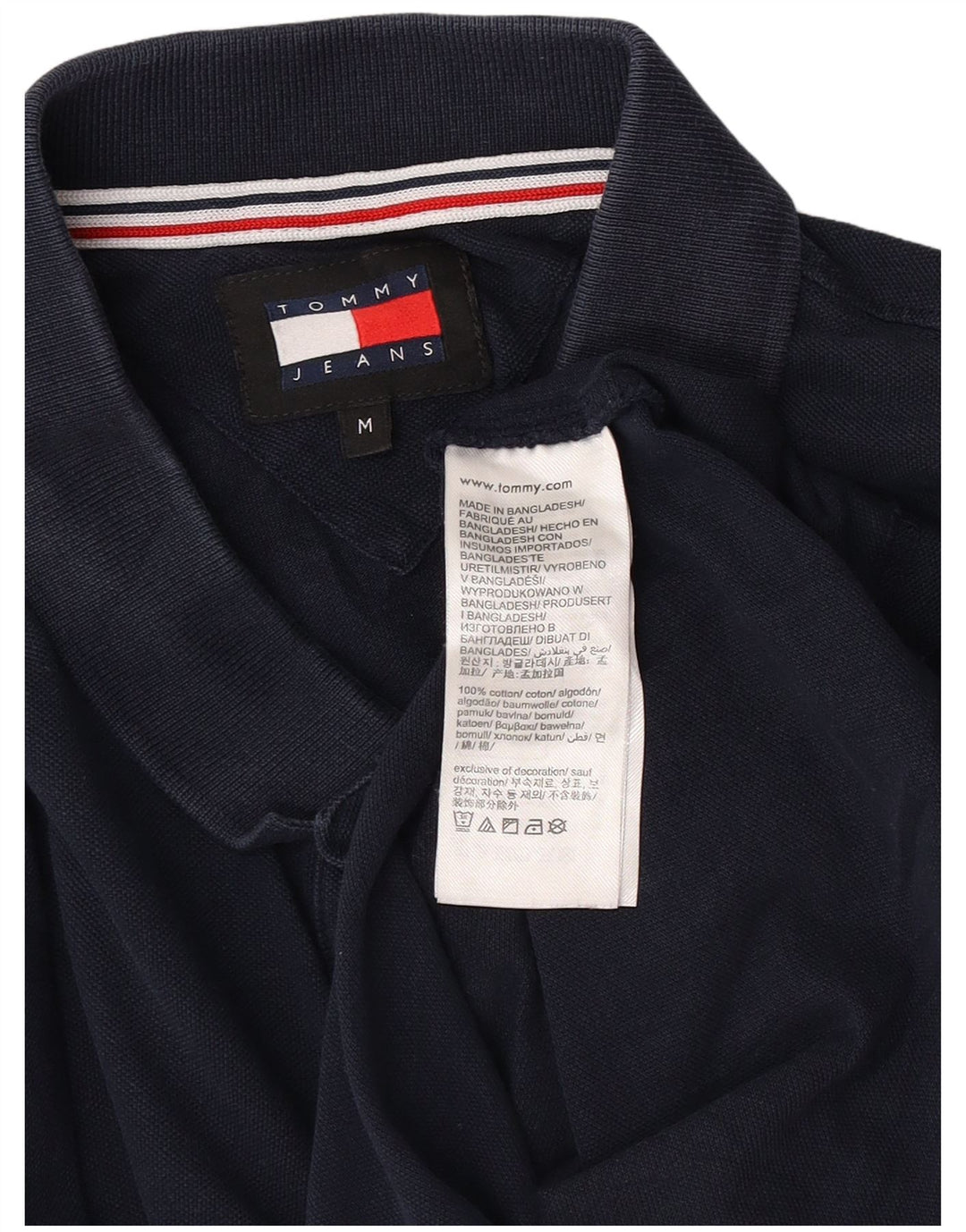 Tommy Hilfiger Langærmet herre poloshirt Medium marineblå bomuld