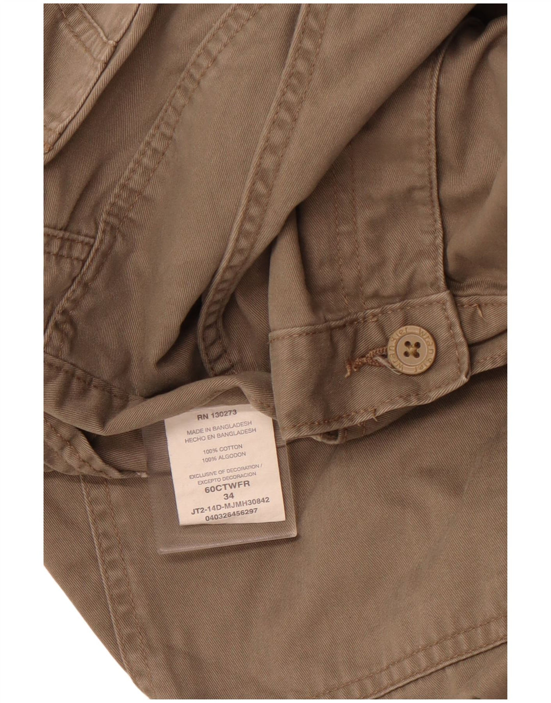 WRANGLER Herre Cargo Shorts W34 store brune bomuld