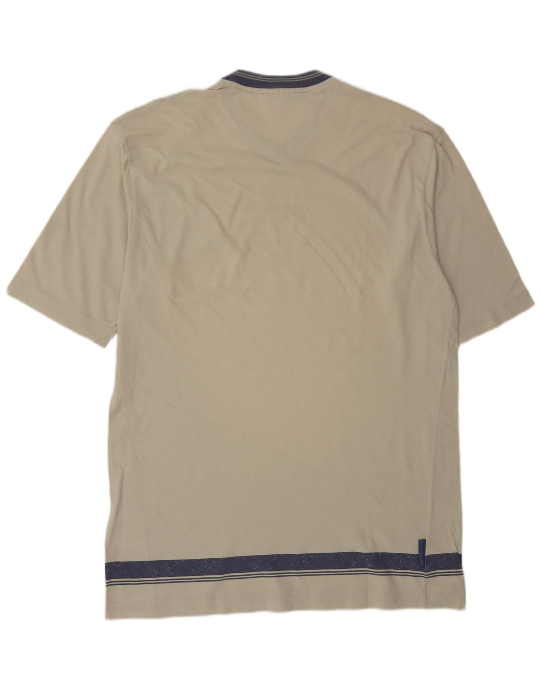 Sergio Tacchini Herre T-Shirt Top Stor Beige Colourblock Bomuld