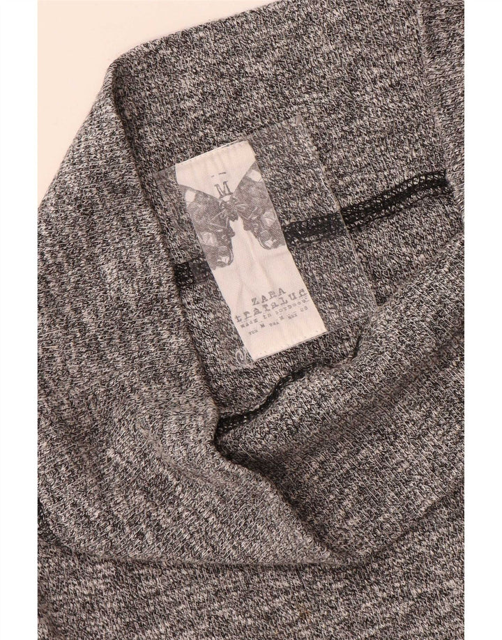Zara Dame Trafaluc Knit Mini Nederdel Medium W28 Grå Flecked