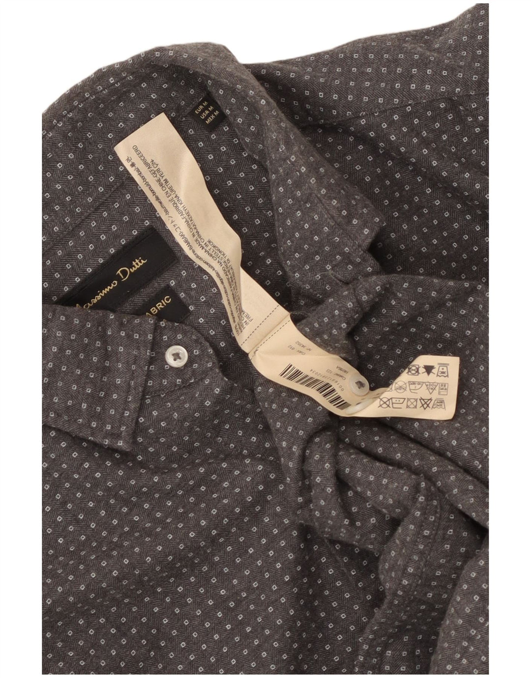 Massimo Dutti Herreskjorte Medium Grå Geometrisk Bomuld
