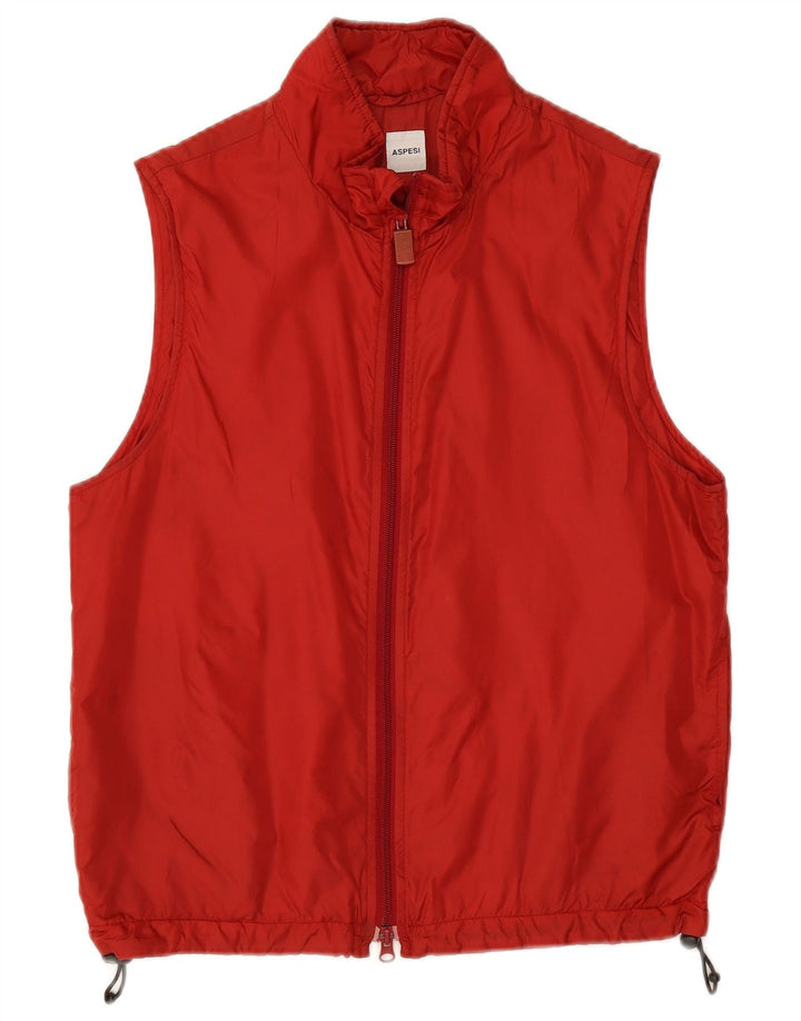 Aspesi Womens Gilet UK 14 Medium Rød Polyamid