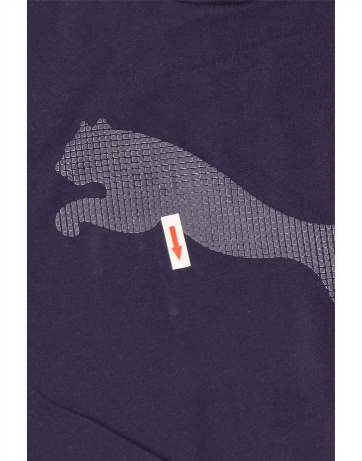 Puma Herre Grafisk T-Shirt Top Stor Marineblå