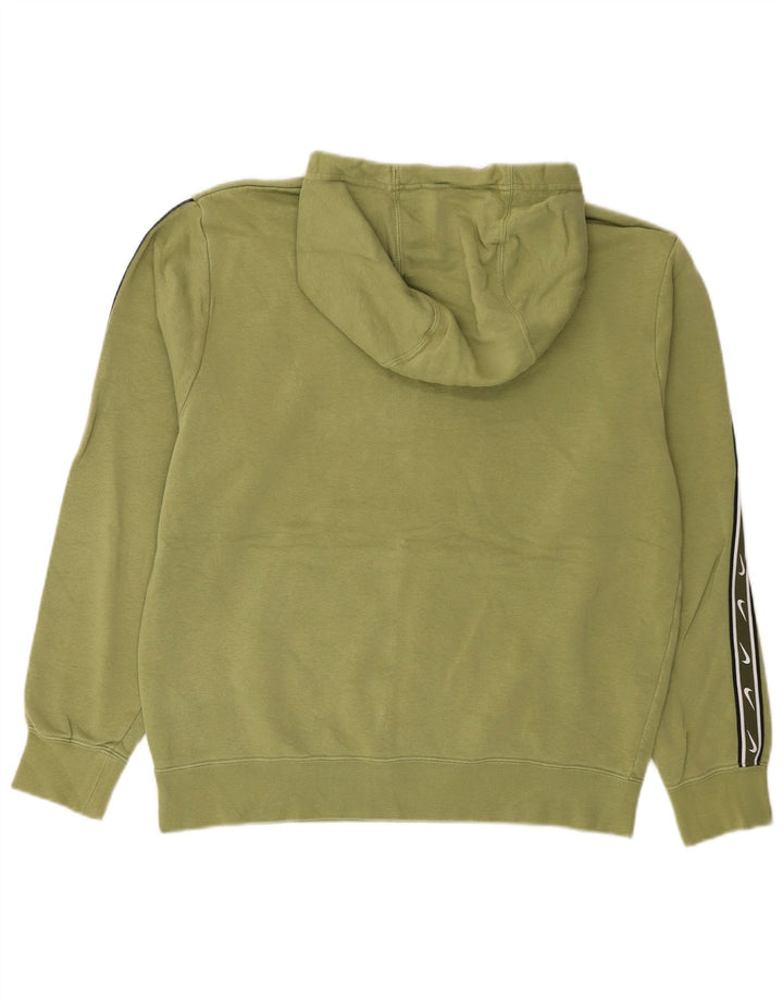 Nike grafisk hættetrøje til mænd mellemgrøn bomuld