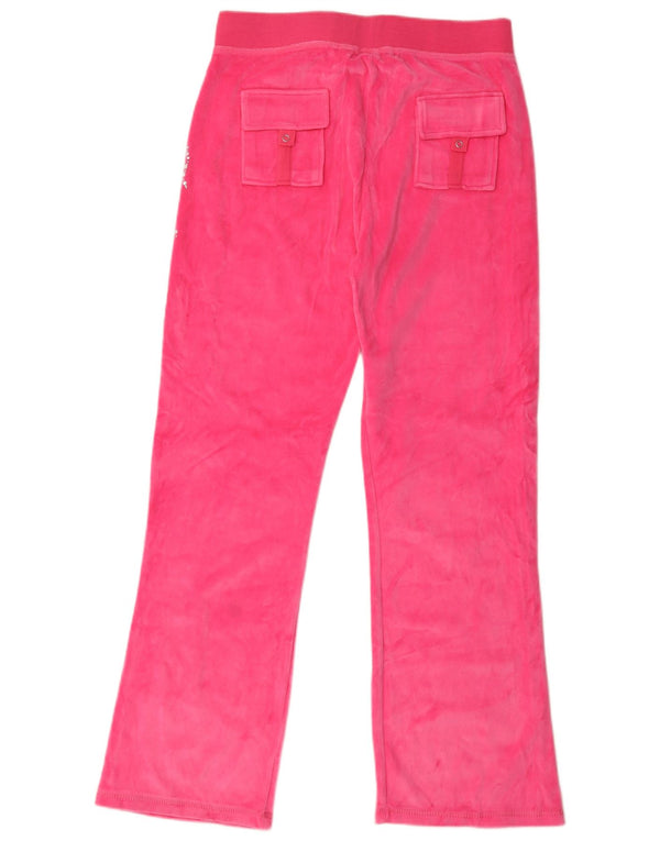 Juicy Couture Dame Grafisk Velvet Træningsdragt Bukser UK 20 2XL Pink
