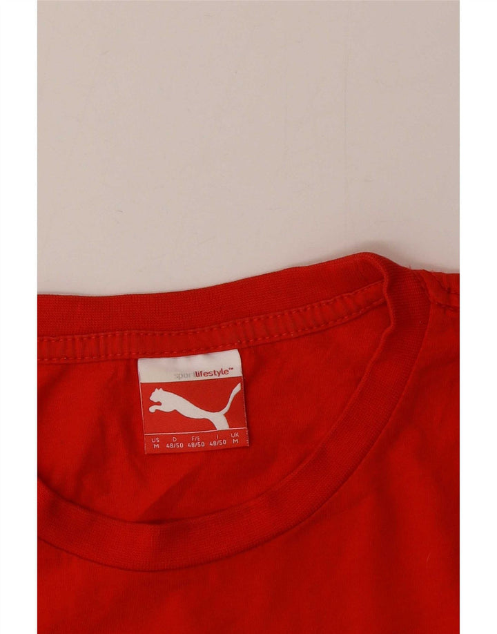 Puma Herre T-Shirt Top Medium Rød