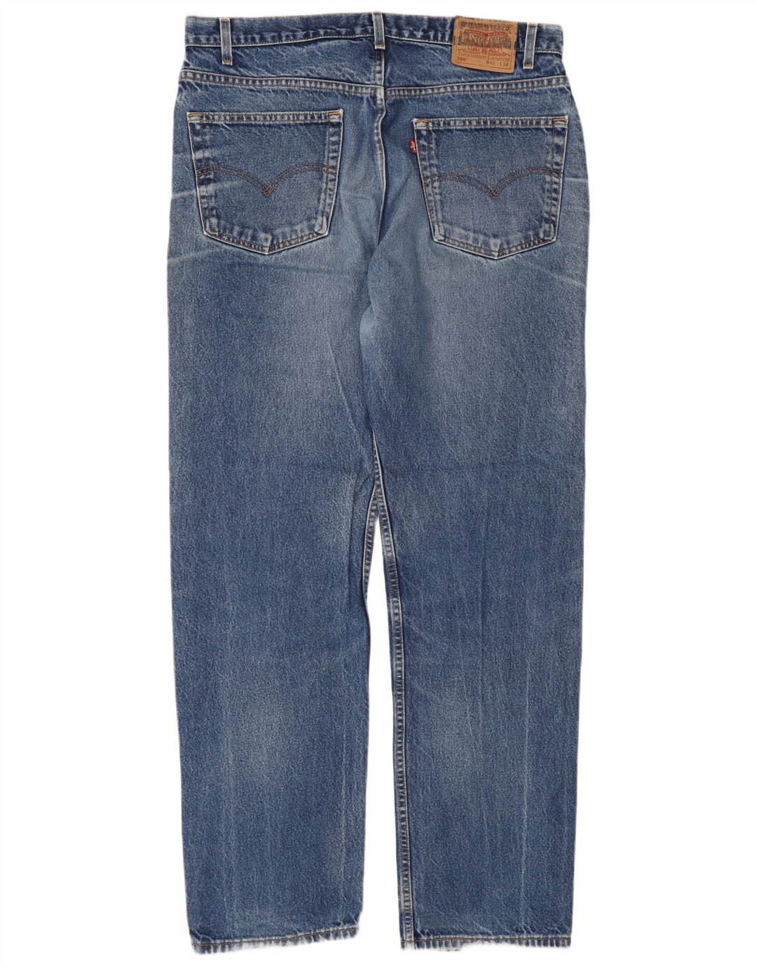 Levi's Herre 505 Regular Fit Straight Jeans W40 L34 Blå Bomuld