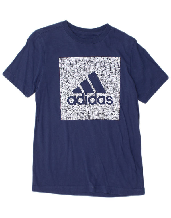Adidas drenge grafisk t-shirt top 11-12 år marineblå