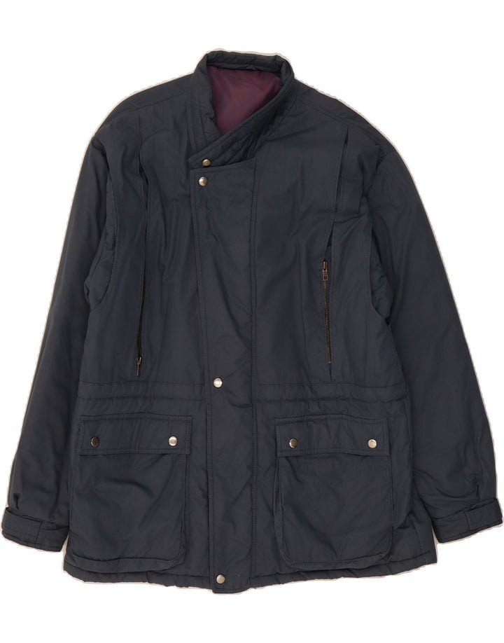 C&A Mens Windbreaker Coat IT 54 2XL Navy Blue Polyester Vintage C&A and Second-Hand C&A from Messina Hembry 