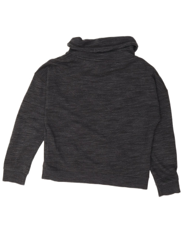 Reebok Dame Oversized Sweatshirt Jumper UK 4/6 XS Grå Flecked Bomuld