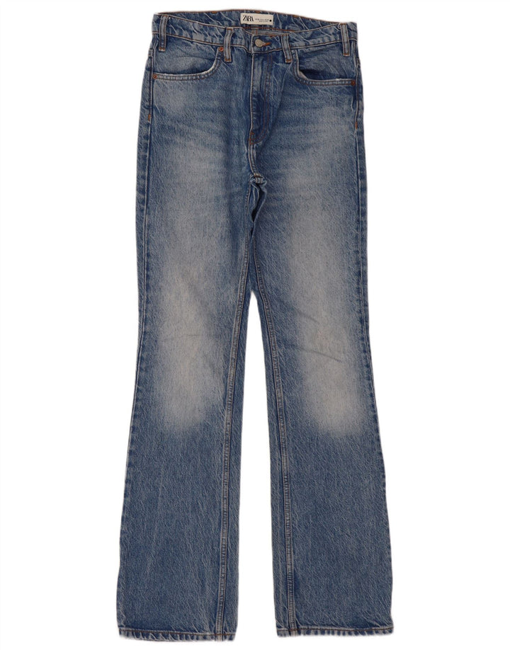 Zara Dame Bootcut Jeans EU 38 Small W28 L34 Blå