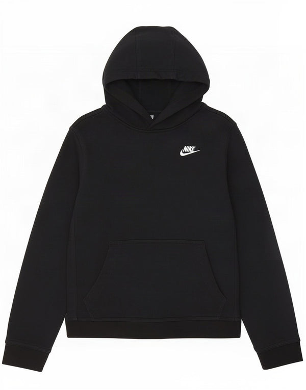 Nike Boys Hoodie Jumper 10-11 år Medium Sort Bomuld