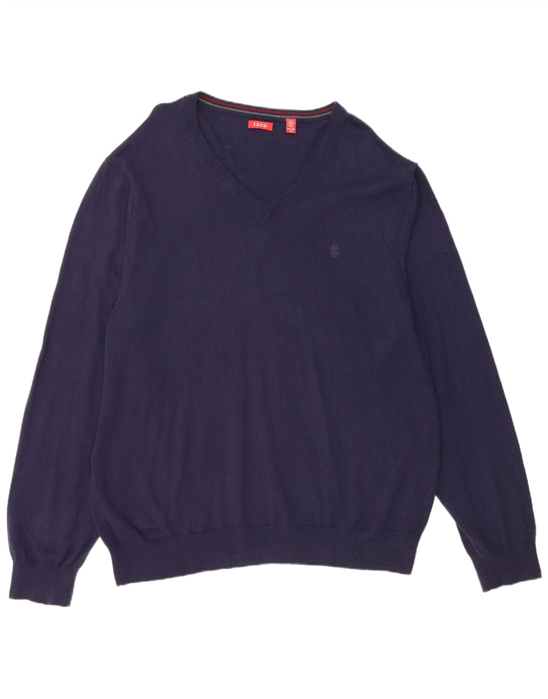 IZOD Herre V-hals sweater 2XL marineblå bomuld