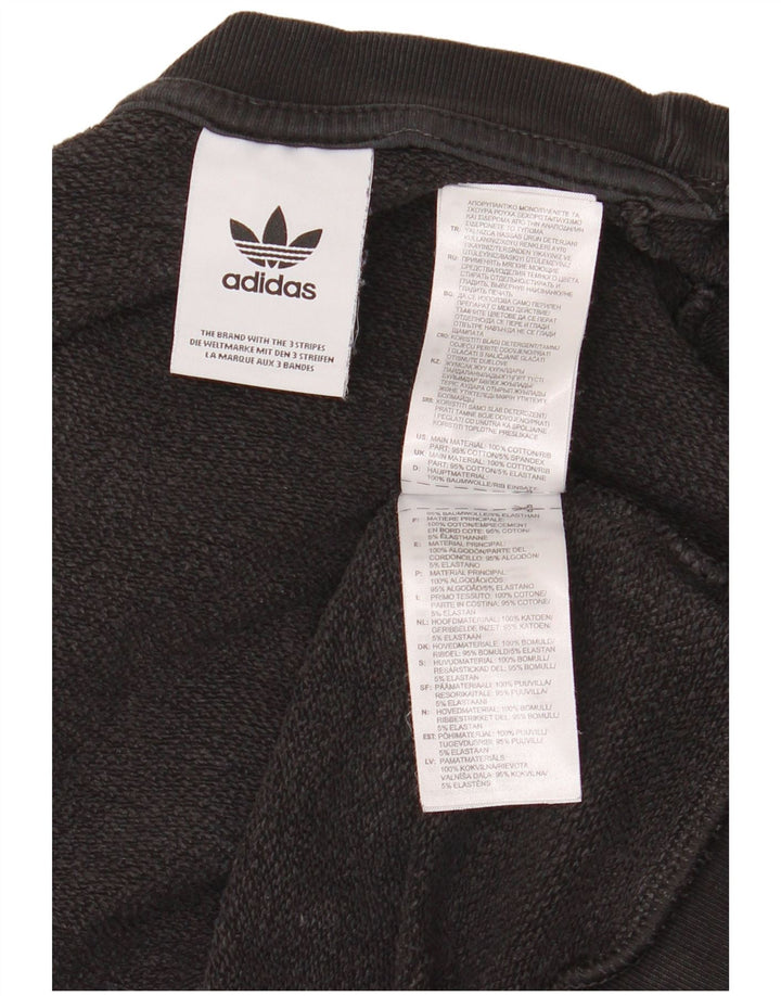 Adidas Grafisk Sweatshirt Jumper Medium Sort Bomuld