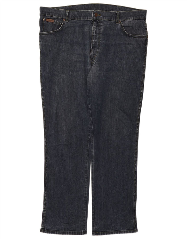 Wrangler Herre Texas Stretch Straight Jeans W40 L32 Blå Bomuld