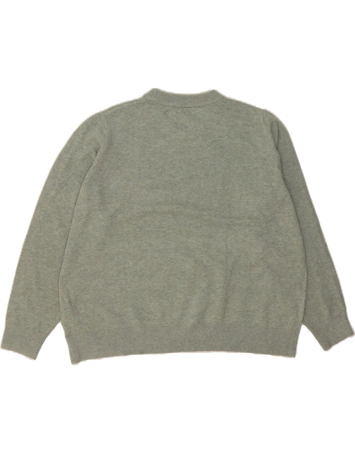 MARKS & SPENCER Womens Oversized Crew Neck Jumper Sweater UK 18 XL Green Vintage Marks & Spencer and Second-Hand Marks & Spencer from Messina Hembry 