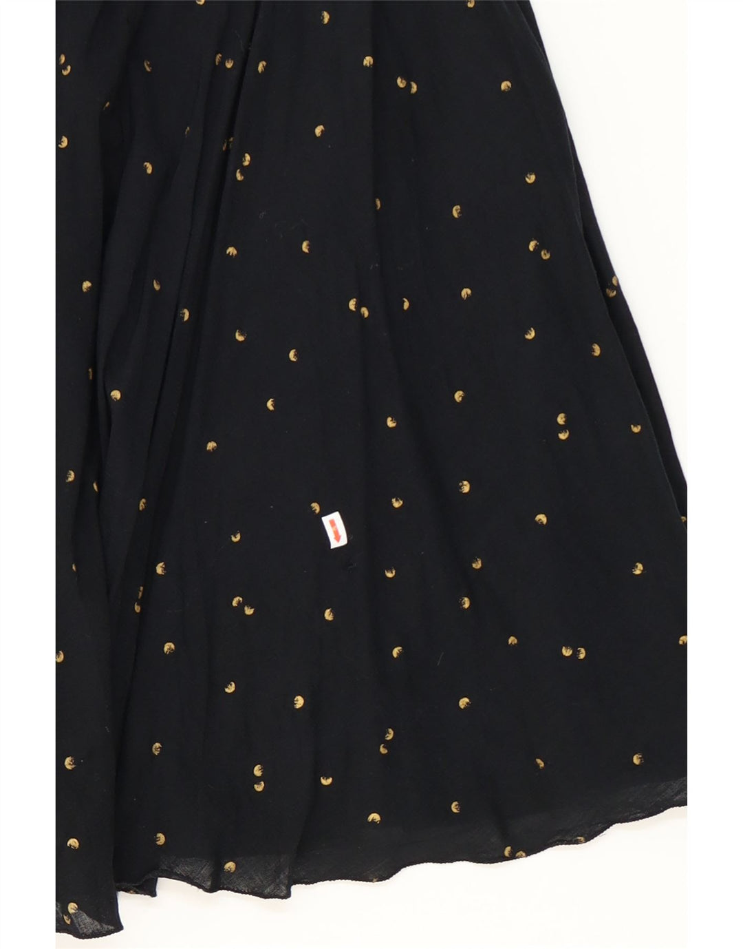 VINTAGE Womens Flared Skirt W30 Medium Black Spotted Wool Vintage Vintage and Second-Hand Vintage from Messina Hembry 