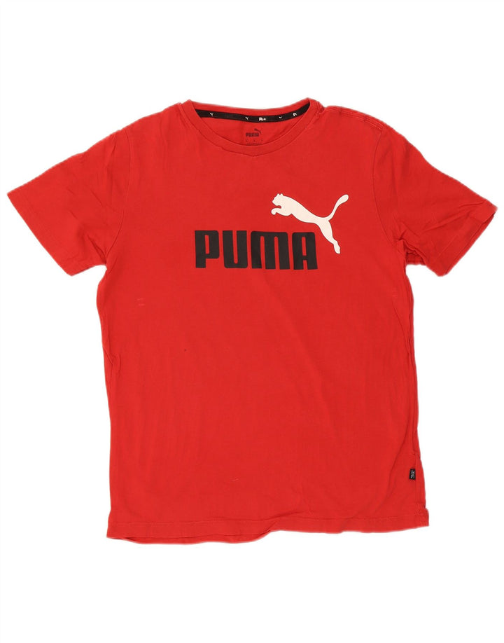 Puma Herre grafisk T-shirt Top Medium Rød Bomuld