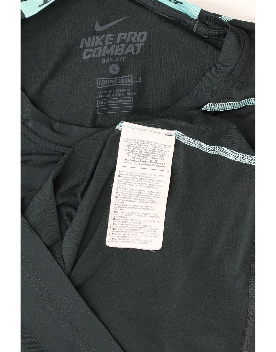 Nike Herre Dri Fit Grafisk Top Langærmet Stor Grøn Polyester