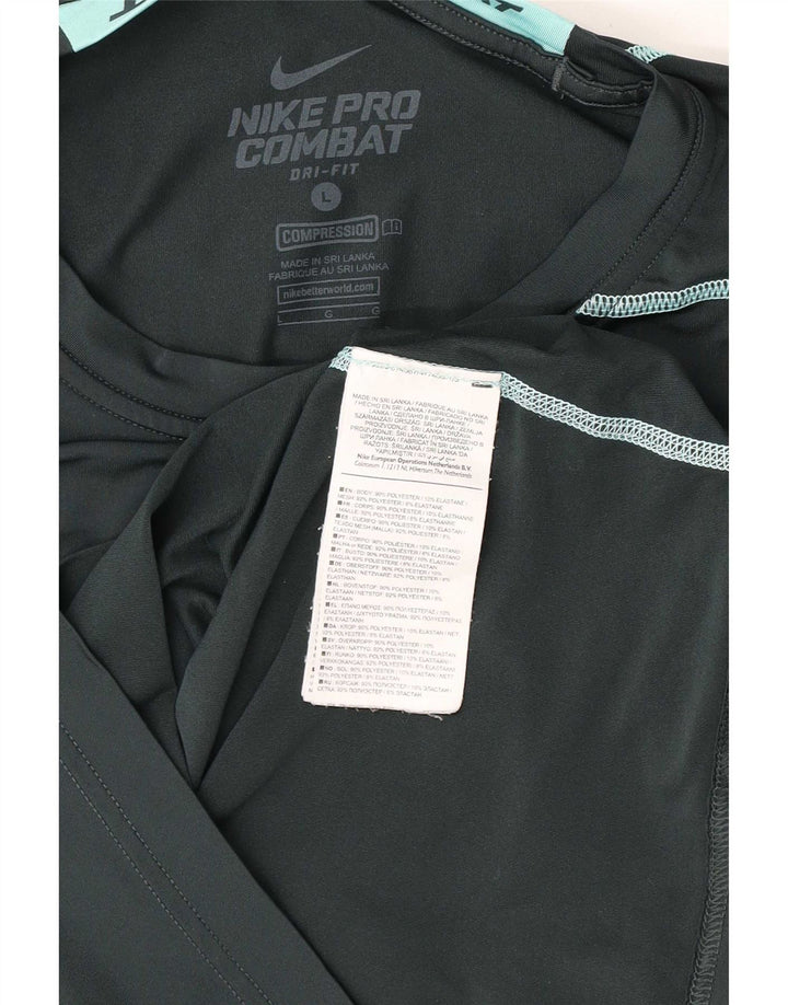 Nike Herre Dri Fit Grafisk Top Langærmet Stor Grøn Polyester