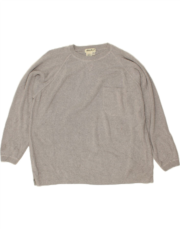 EDDIE BAUER Womens Oversized Sweatshirt Jumper UK 18 XL Grey Cotton Vintage Eddie Bauer and Second-Hand Eddie Bauer from Messina Hembry 