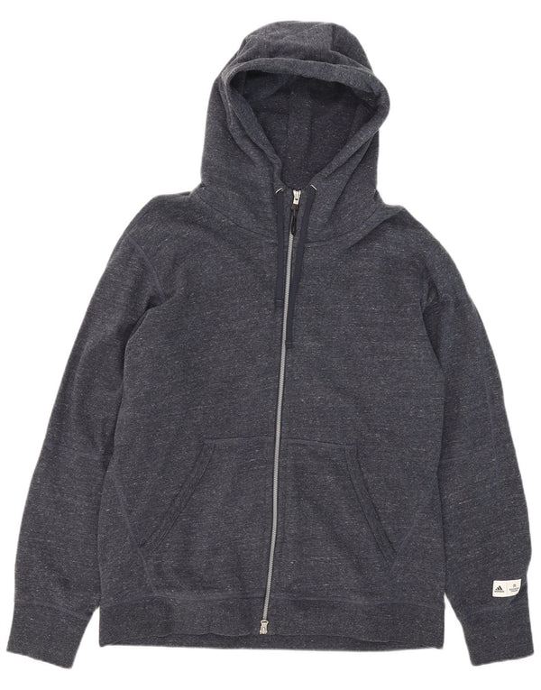 Adidas Hættetrøje med lynlås til mænd XL Navyblå Flecked Bomuld