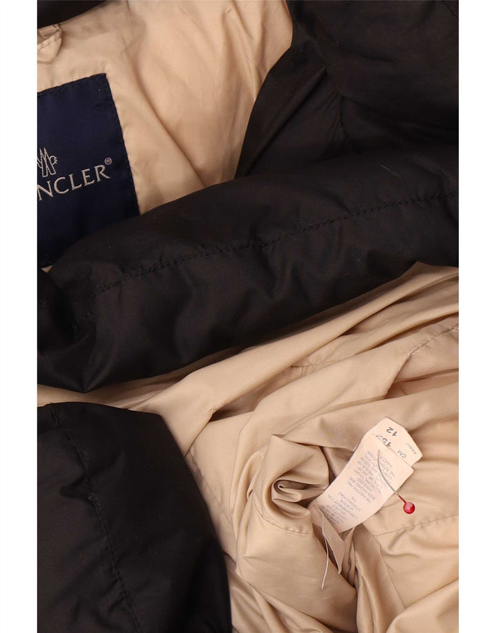 Moncler piger hætte polstret jakke 11-12 år sort polyester