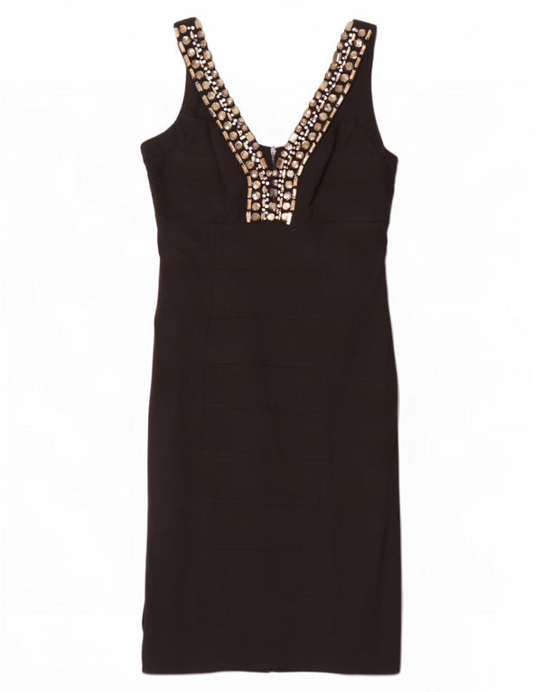 Stjerne af Julien Macdonald Kvinders ærmeløs skedekjole UK 14 Medium Black