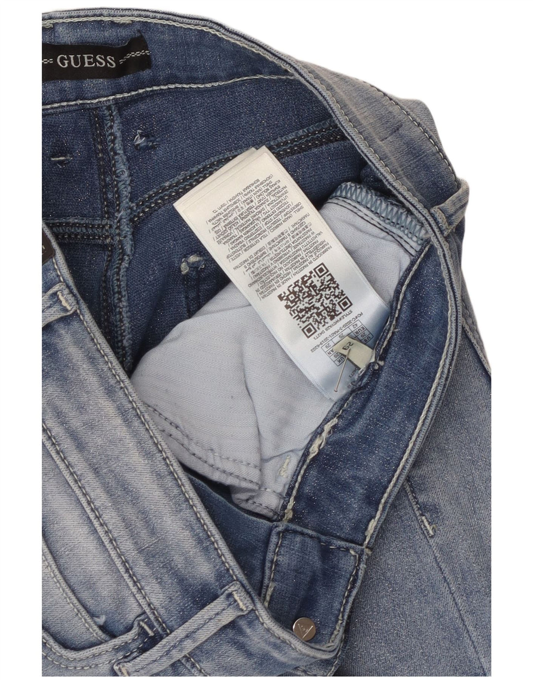 Guess Skinny Jeans til kvinder W29 L30 Blå Bomuld