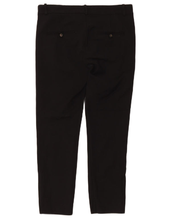 Zara Dame Slim Cropped Trousers EU 38 Small W28 L24 Black Bomuld