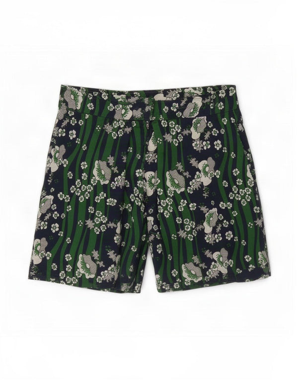 Vintage dameshorts W32 Large Green Floral