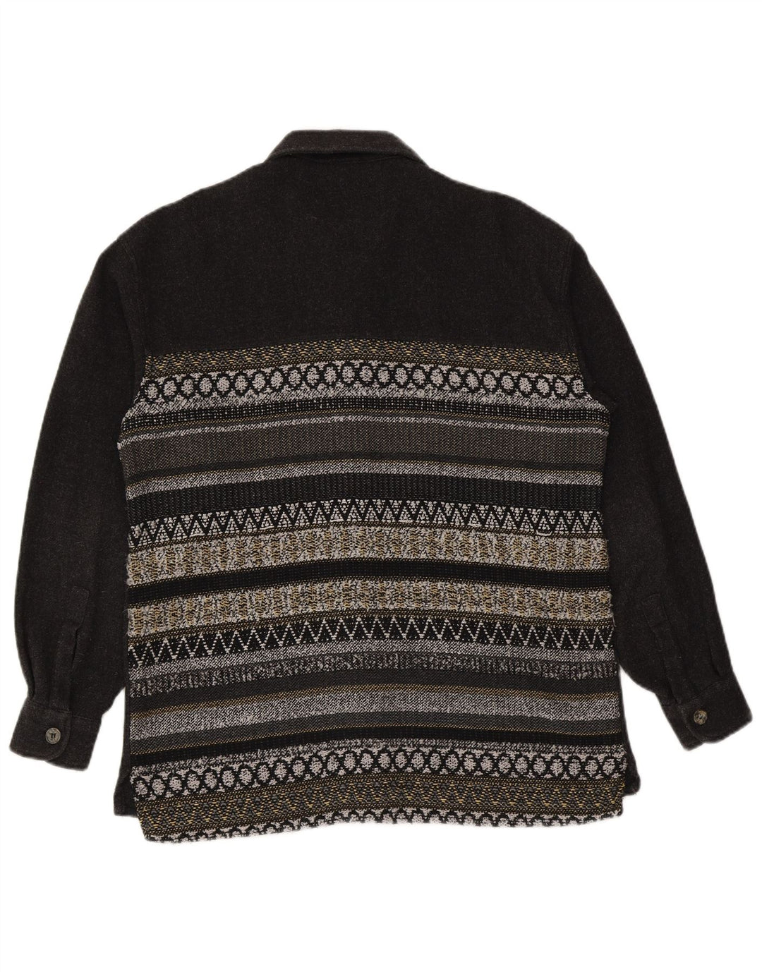 Vintage herre flannel skjorte stor grå geometrisk