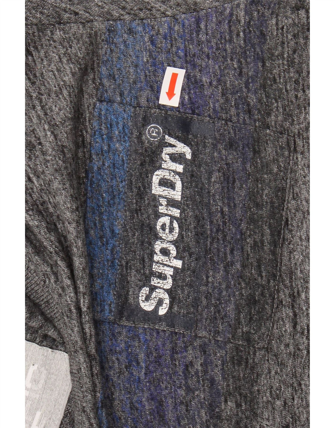 SUPERDRY Mens Graphic T-Shirt Top Large Grey Flecked Cotton