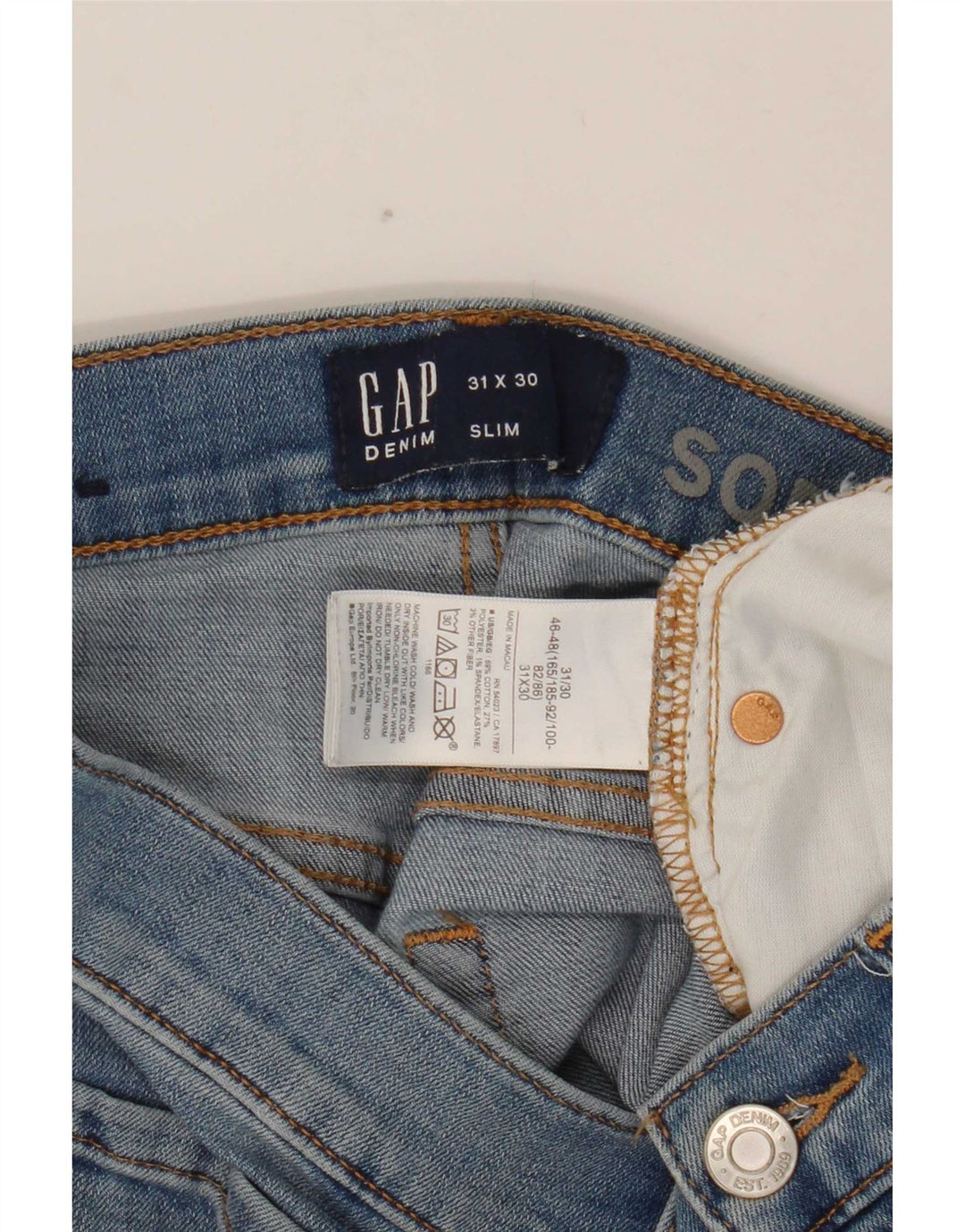 Gap Dame Slim Jeans W31 L29 Blå Bomuld