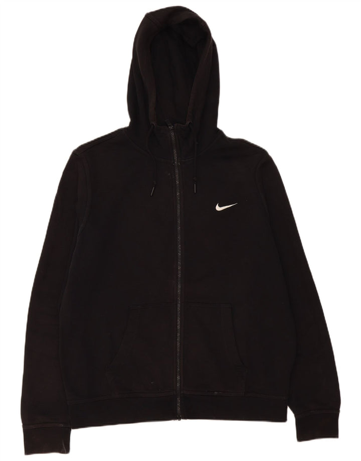 Nike hættetrøje med lynlås til mænd Stor sort bomuld
